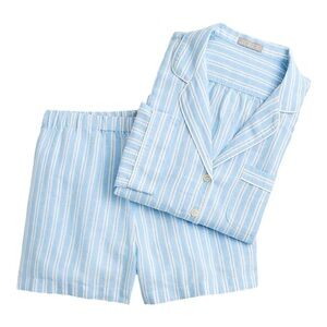 J.crew linen cotton pj set